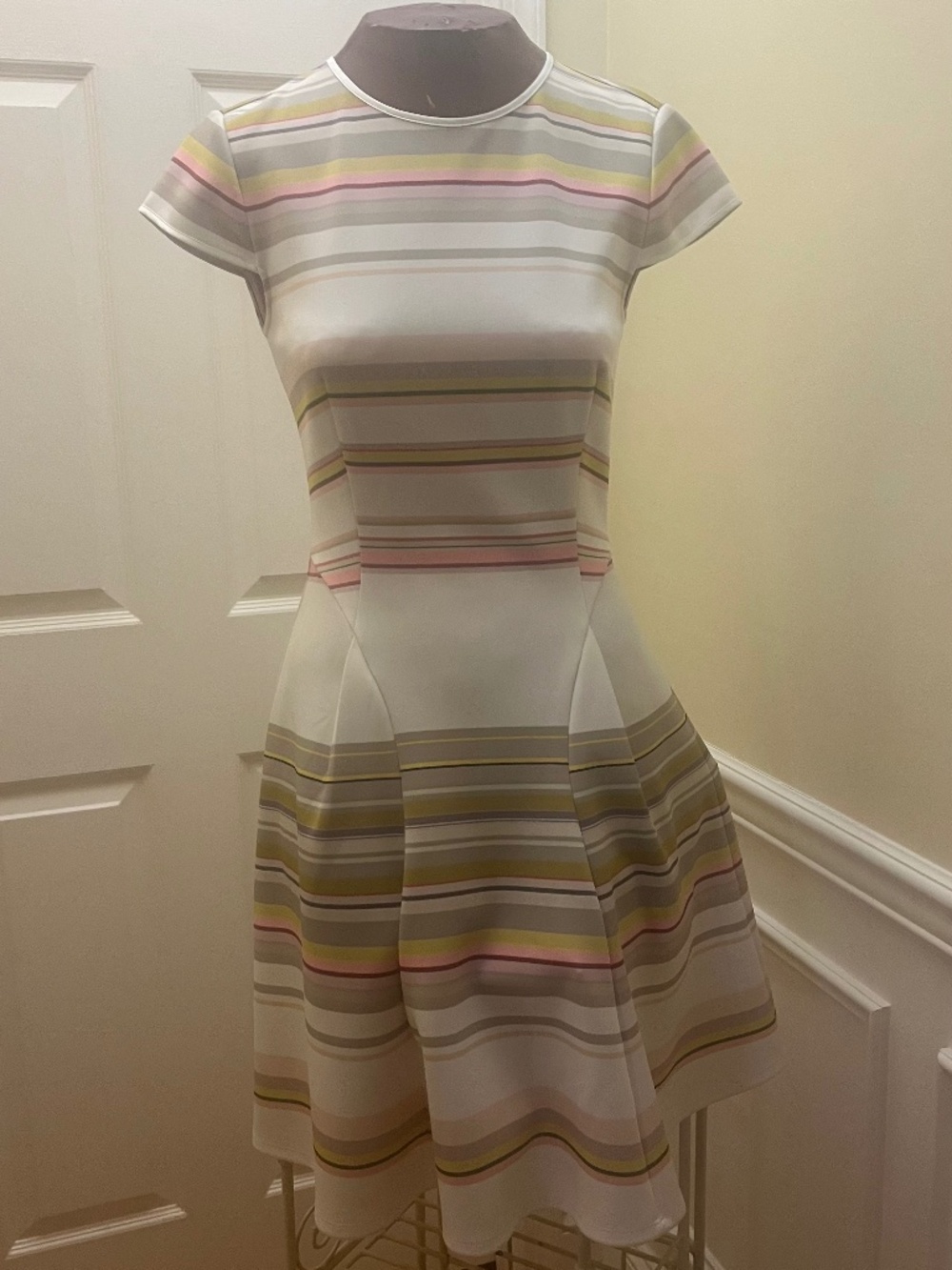 Ted Baker White striped dress